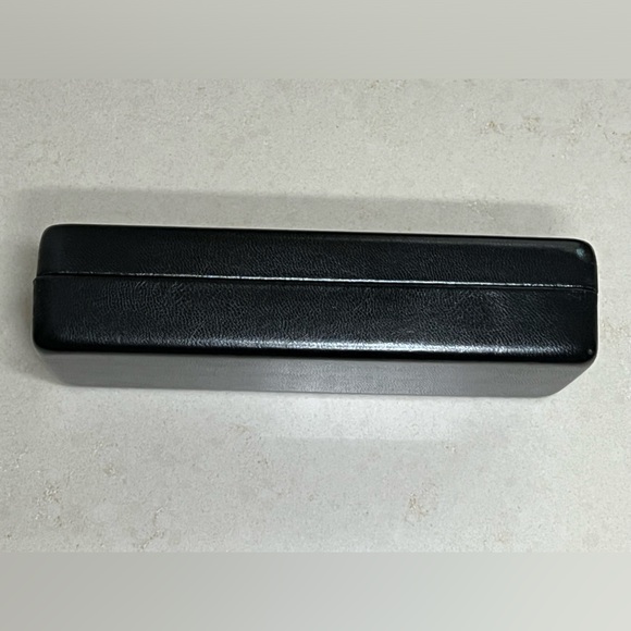 🕶️🐑 💋 LAMB Black Large Sunglasses Eyeglasses Hard Clamshell Leather Case - Picture 11 of 16